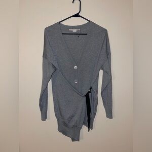 Stella McCartney Gray Wrap Lightweight Cardigan Sweater 36 Made in Italy